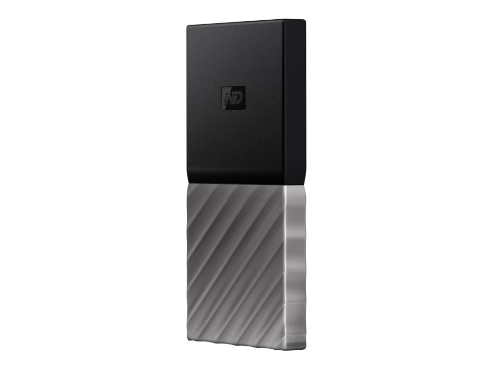 WD My Passport SSD WDBK3E5120PSL - Solid State Drive - kryptert - 512 GB - ekstern (bærbar) - USB 3.1 Gen 2 (USB-C kontakt) - 256-bit AES - svart top