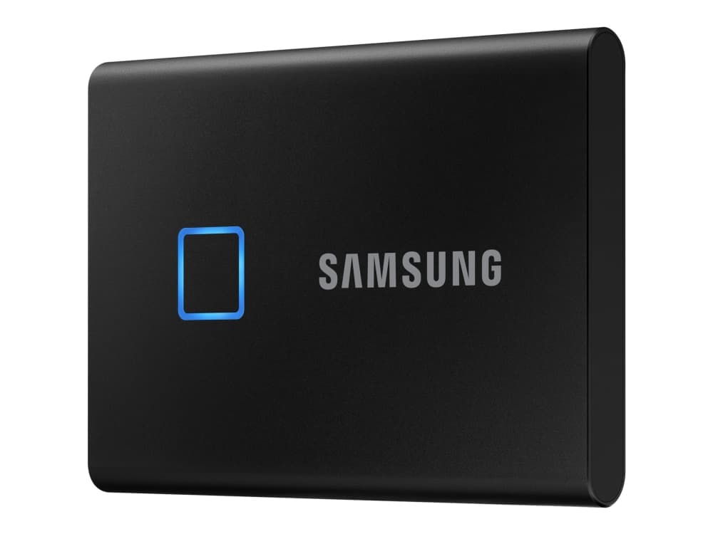 Samsung Portable SSD T7 Touch MU-PC2T0K - Solid state drive - krypterat - 2 TB - extern (portabel) - USB 3.2 Gen 2 (USB-C kontakt) - 256 bitars AES -