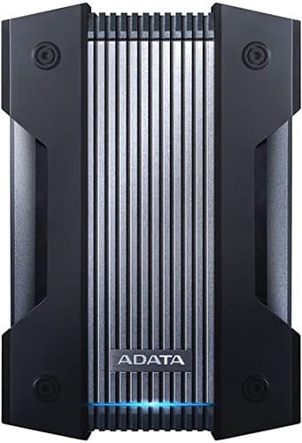 5 TB bærbar harddisk, USB 3.2, ADATA HD830, næsten uforgængelig, sort