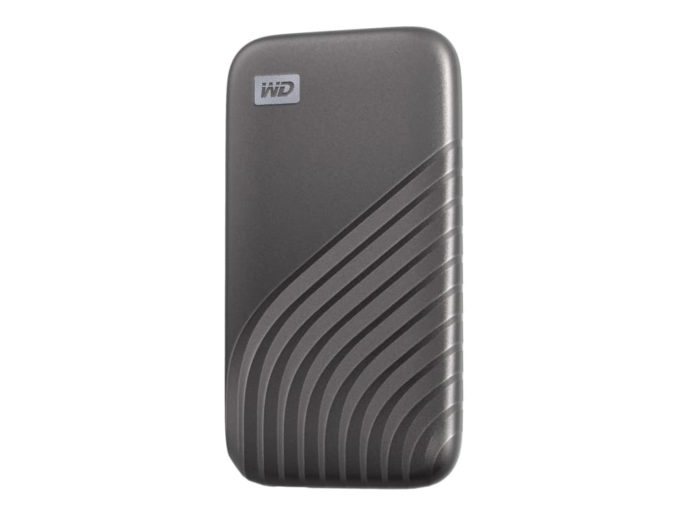 WD My Passport SSD WDBAGF0010BRD - Solid State Drive - kryptert - 1 TB - ekstern (bærbar) - USB 3.2 Gen 2 (USB-C kontakt) - 256-bit AES - rød