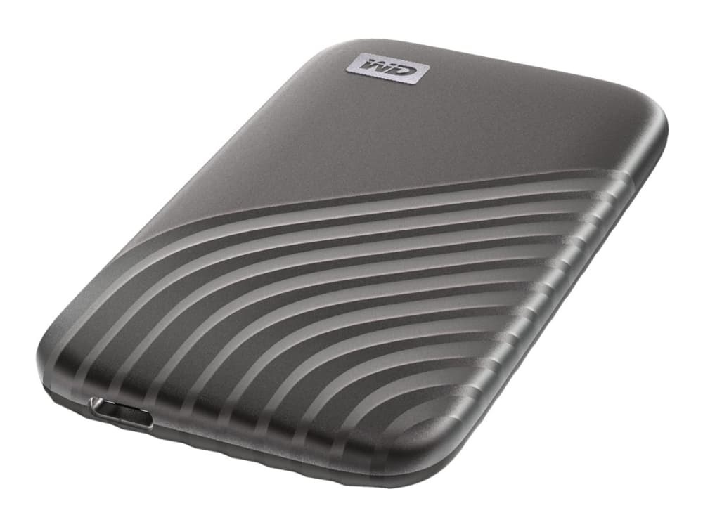 WD My Passport SSD WDBAGF5000ABL - Solid State Drive - kryptert - 500 GB - ekstern (bærbar) - USB 3.2 Gen 2 (USB-C kontakt) - 256-bit AES - midnattsb