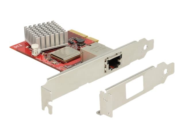 DeLock PCI Express Card > 1 x 10 Gigabit LAN NBASE-T RJ45 - Nettverksadapter - PCIe 2.0 x4 lav profil - 10Gb Ethernet