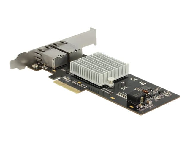 DeLock PCI Express Card > 2 x 10 Gigabit LAN RJ45 - Nätverksadapter - PCIe 3.0 x4 låg profil - 10Gb Ethernet x 2