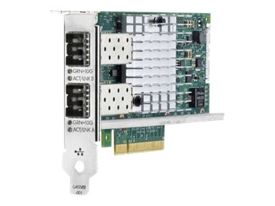 Bild av HPE 560SFP+ - Nätverksadapter - PCIe 2.0 x8 - 10Gb Ethernet x 2 - för Apollo 4200 Gen9; ProLiant DL20 Gen9, ML30 Gen9; SimpliVity 380 Gen9; StoreEasy