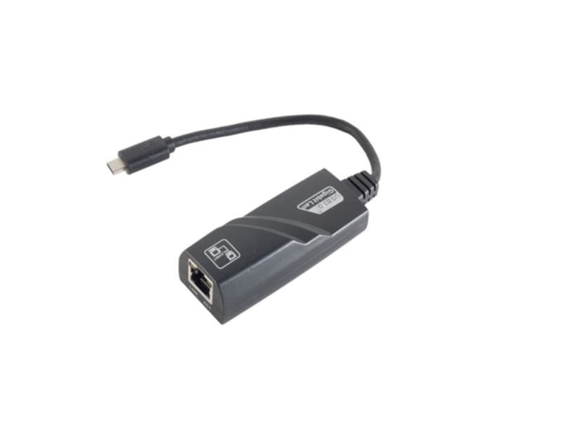 S-Conn 13-50018, Koblet med ledninger (ikke trådløs), USB Type-C, Ethernet, Svart