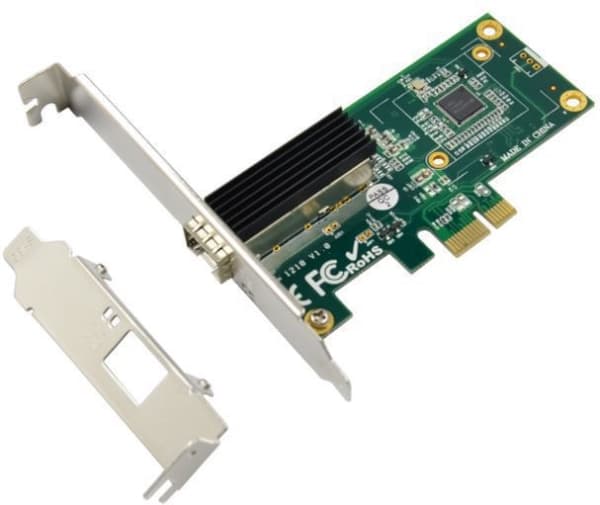 Microconnect MC-PCIE-INT210, Intern, Koblet med ledninger (ikke trådløs), PCI Express, Fiber, 1000 Mbit/s, Grønn