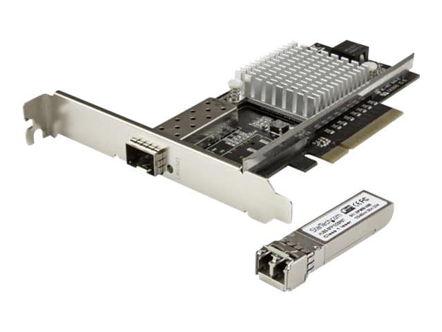 StarTech.com 10G Network Card - 1x 10G Open SFP+ Multimode LC Fiber Connector - Intel 82599 Chip - Gigabit Ethernet Card (PEX10000SRI) - Nettverksada