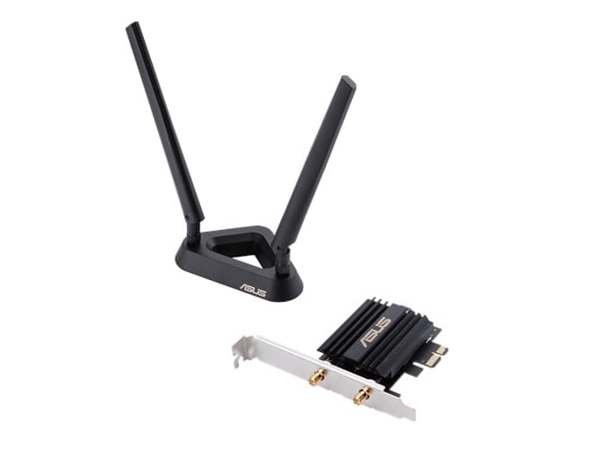 ASUS PCE-AX58BT, Intern, Trådløs, PCI Express, WLAN / Bluetooth, 2402 Mbit/s, Svart