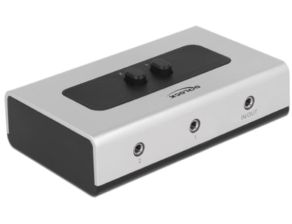 DeLock Switch Stereo Jack 3.5 mm - Ljudomkopplare - 2 x ljud - skrivbordsmodell