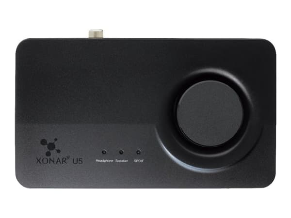 ASUS Xonar U5 - Lydkort - 24-bit - 192 kHz - 104 dB SNR - 5.1 - USB - CM6631A