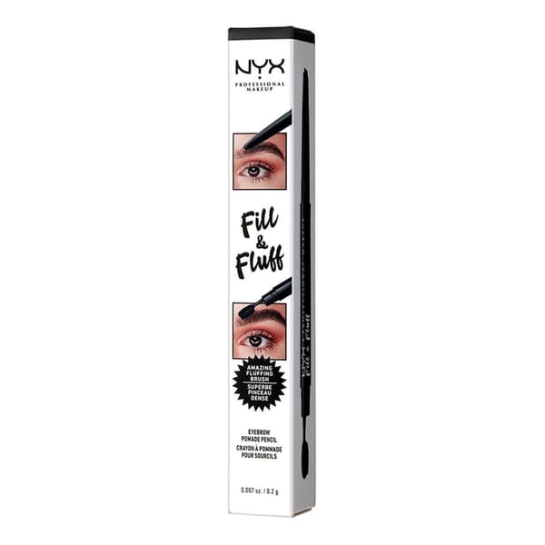 NYX PROF. MAKEUP Fill & Fluff Eyebrow Pomade Pencil - Black