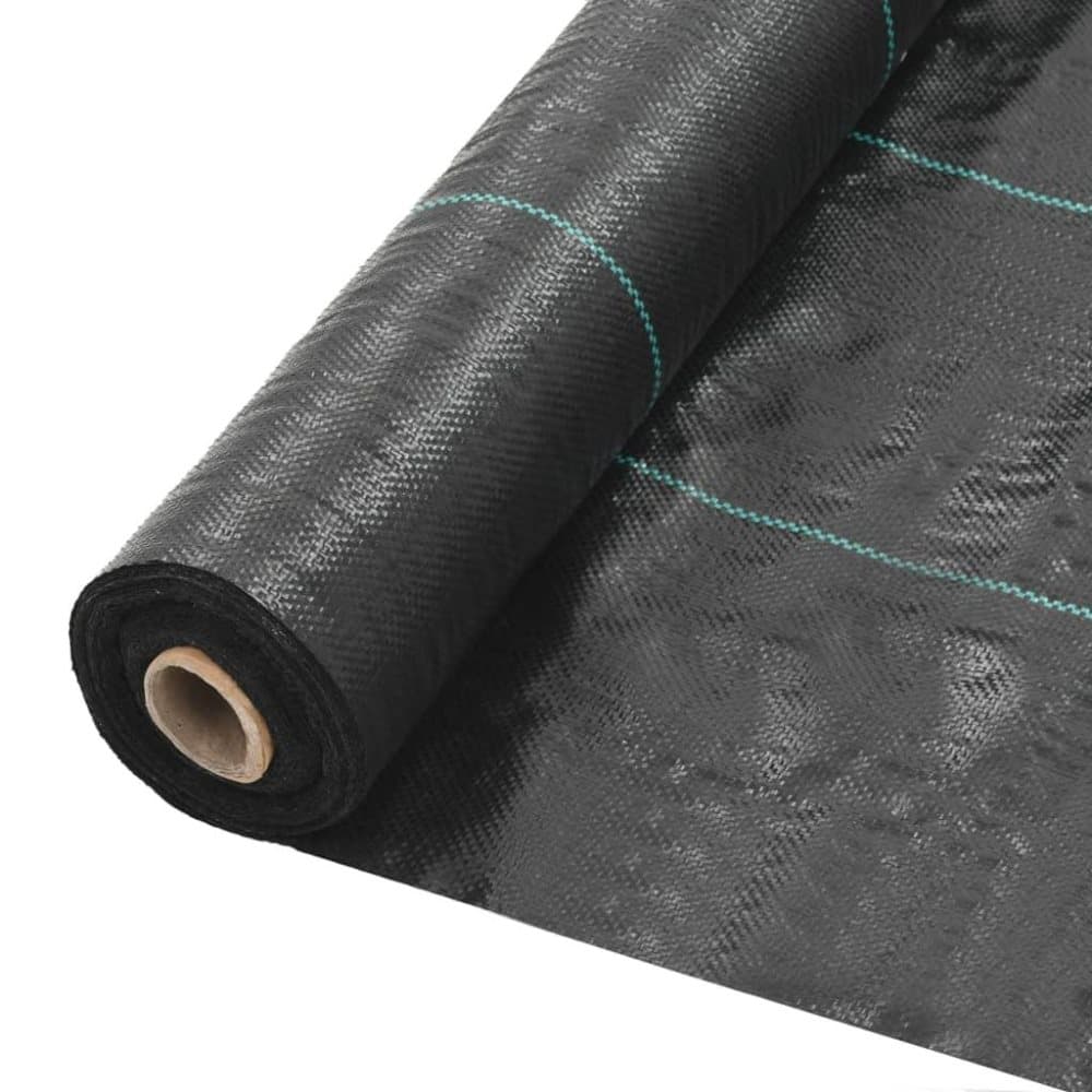 vidaXL Ogräsmatta PP 2x50 m svart