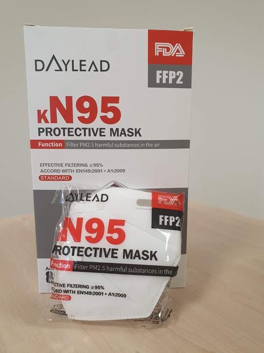 Daylead KN95, FFP2 Protective Mask - Filter PM2.5 skadliga ämnen i luften - 80st