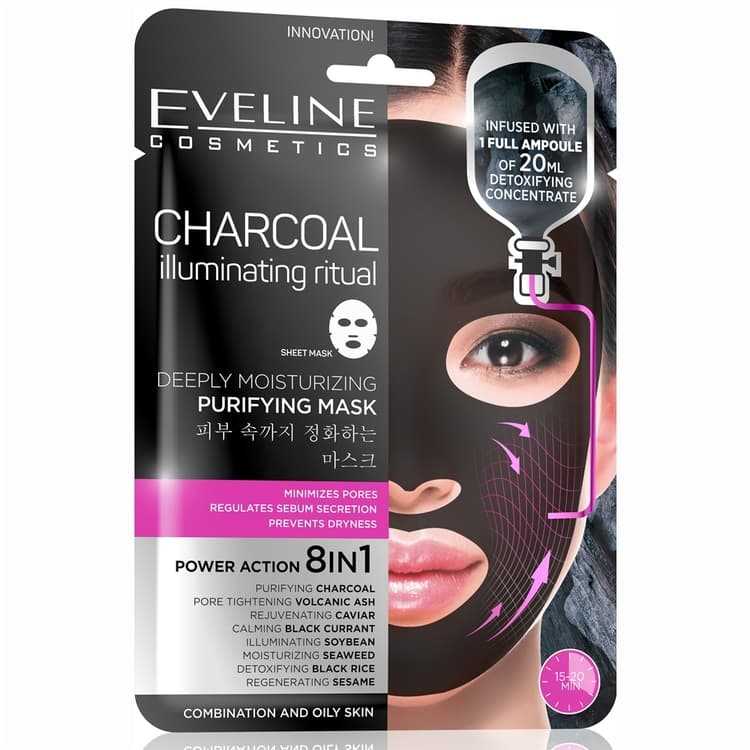 Eveline Charcoal Illuminating Ritual Sheet Mask