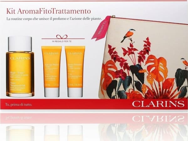 Clarins Aroma Tonic care kroppsolje 100ml + badevæske 30ml + balsam 30ml