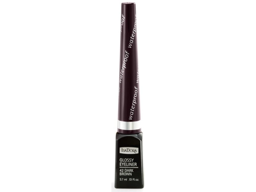 IsaDora Glossy Eyeliner Waterproof liner in brush 42 Dark Brown 3.7ml