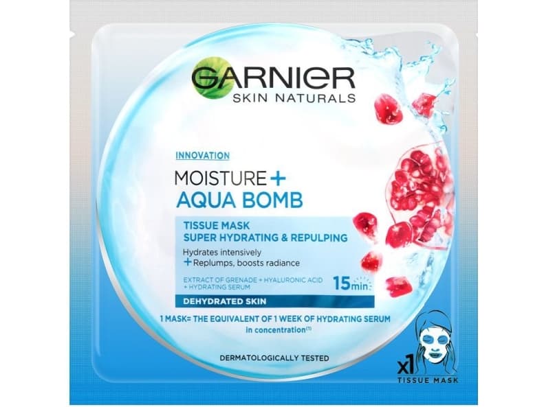 Garnier Skin Naturals Moisture + Aqua Bomb smoothing face mask 32g
