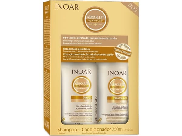 Inoar Kemiskt skadat hår INOAR Daymoist Duo Kit: schampo 250 ml + balsam 250 ml