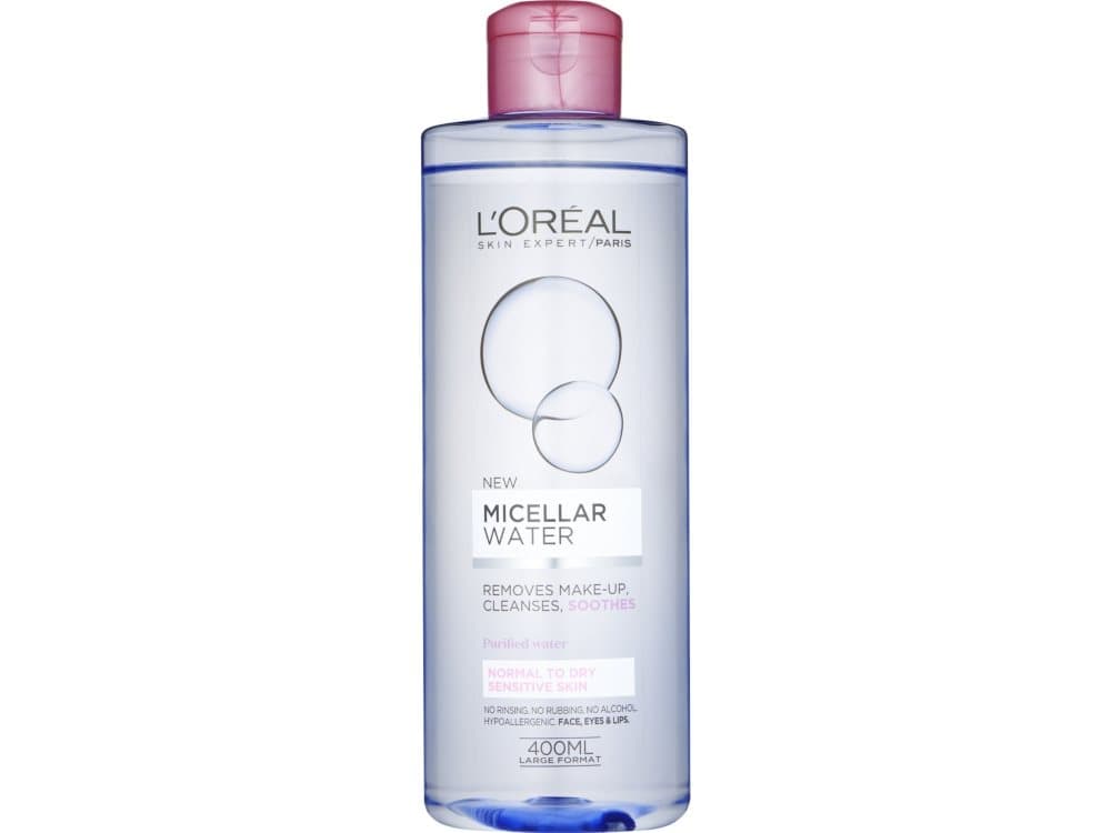 LOreal Paris Micellar Water Makeup Remover For Normal To Dry Skin 400 Ml