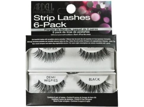 Ardell Strip Lashes 6-Pask (W) false eyelashes Demi Wispies Black