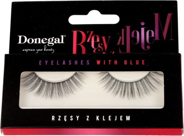 Donegal DONEGAL FAKE EYELASHES with glue - on a strip (4474) 1 pack.