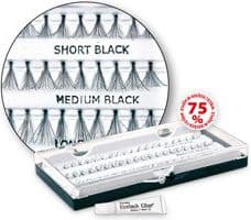 Top Choice Mix S-M-L false eyelashes with glue (35194)