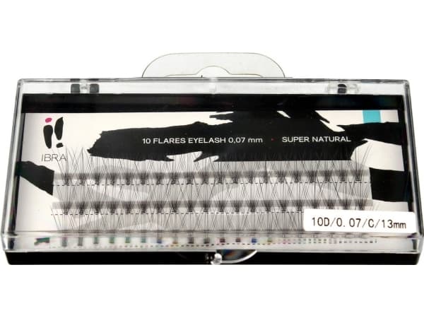 IBRA SUPER NATURAL eyelash tufts 0.07-C-13 mm 1op.