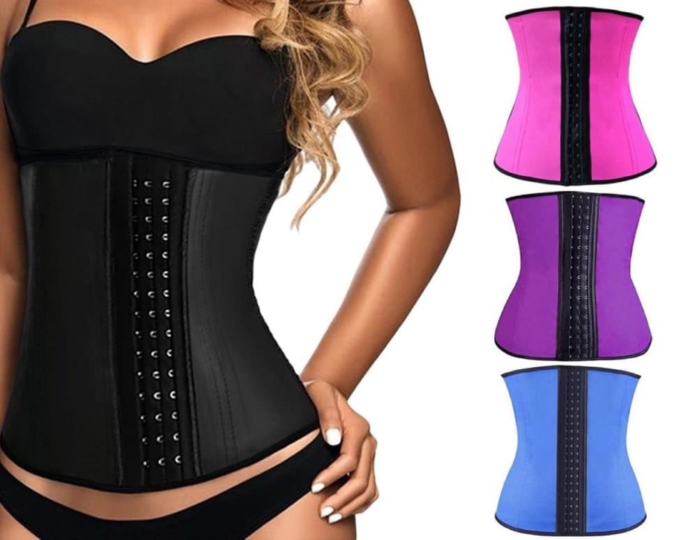 Waist Trainer XS-XXXXL naturlatex Korsett viktminskning hemma
