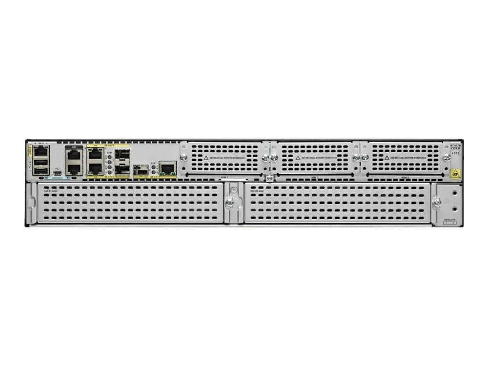 Cisco Integrated Services Router 4351 - Ruter - GigE - WAN-porter: 3 - rackmonterbar