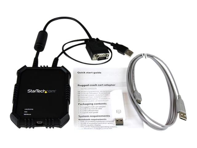 StarTech.com USB Crash Cart Adapter with File Transfer and Video Capture - Laptop to Server KVM Console - Portable & Rugged (NOTECONS02X) - KVM-svits
