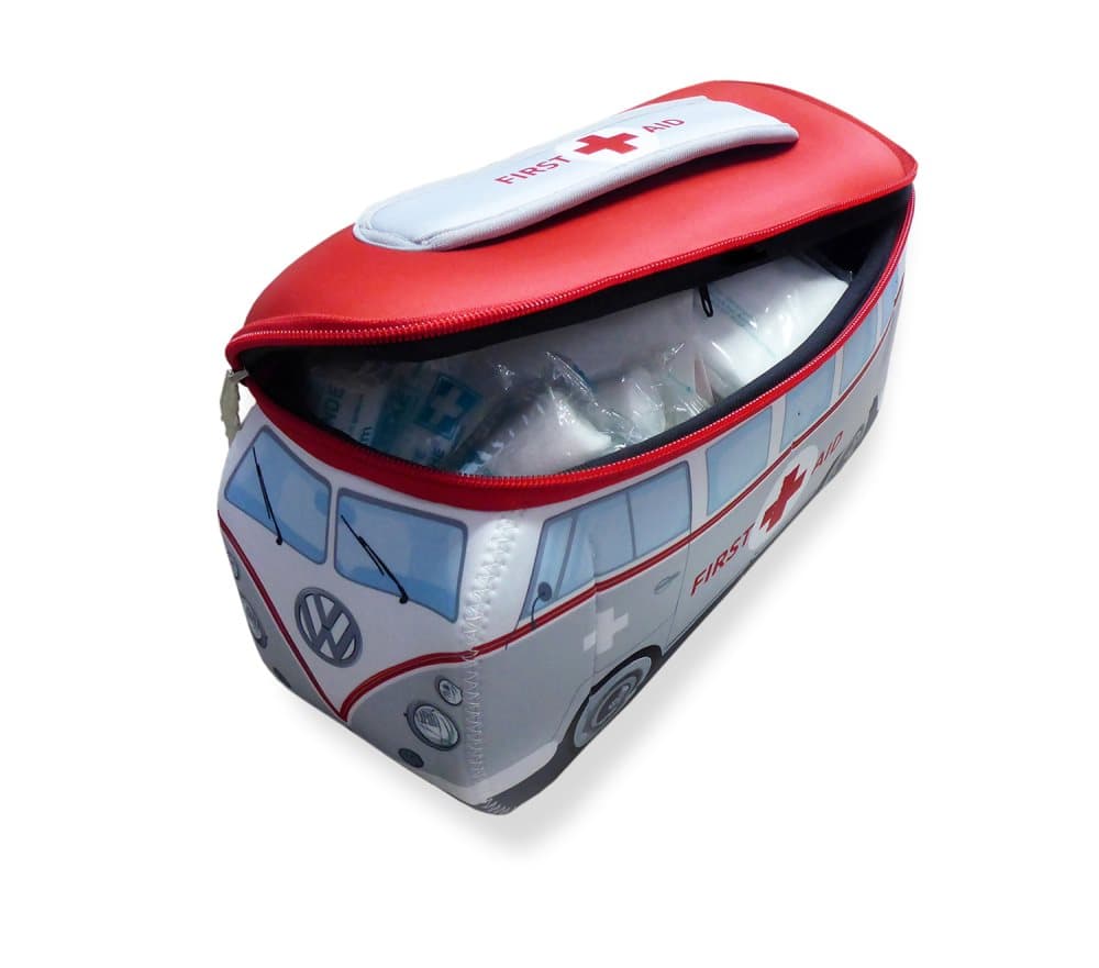 BRISA VW Collection - Volkswagen Bus T1 Camper Van Transporter 3D Neoprene Lille universal taske / inklusive nødhjælpsættet (DIN 13164)