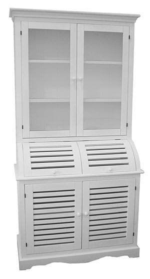 Beautiful display cabinet made of wood that has been lacquered white