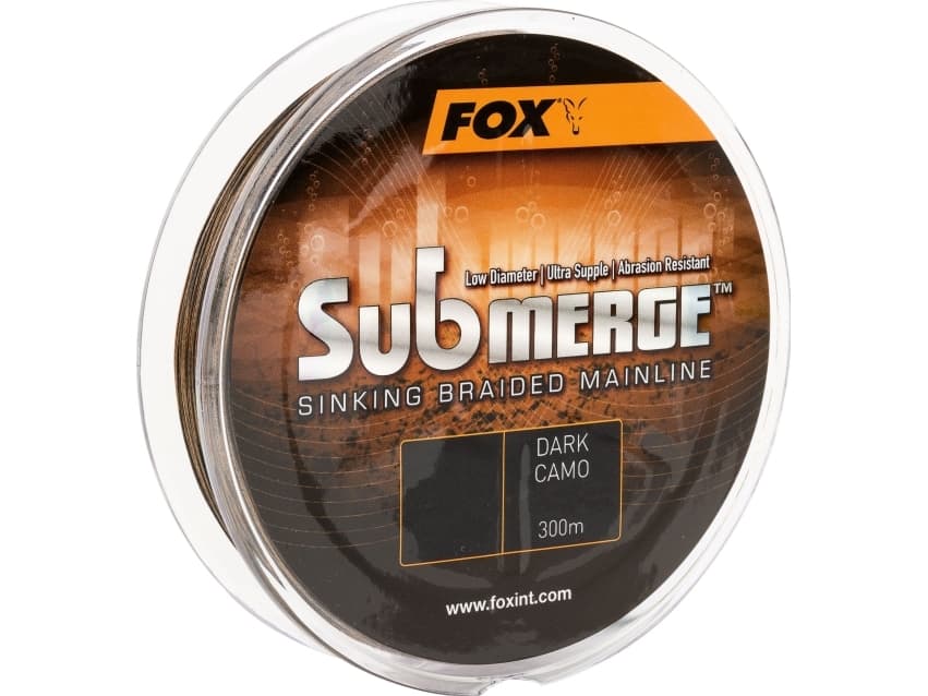 FOX Submerge Dark Camo Sinking Braid 300m 0.16mm 25lb 11.3kg (CBL008)