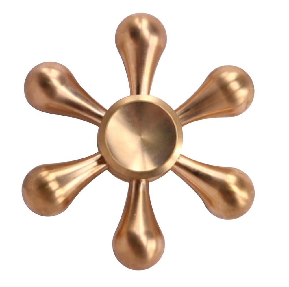Fidget Spinner - 6 armar - Mässing
