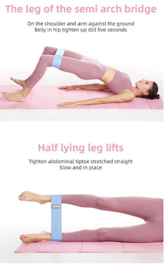 Höfttränare Motståndsband för träning 3 pcs sporter Bomullstyg Yoga Pilates Motion & Fitness Hållbar Support Butt Lift För Herr Dam