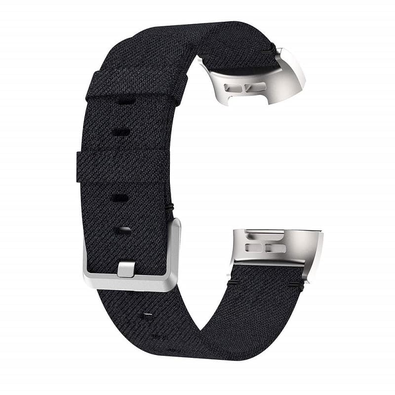 Reim kompatibel med Fitbit Charge 3 av Nylon - Svart