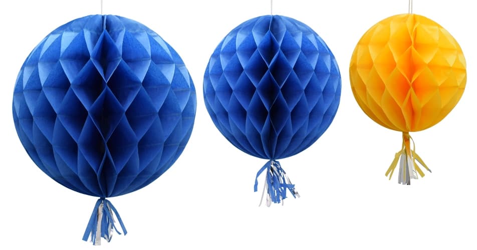 Honeycombs Med Tofsar Gul/Blå 3-pack