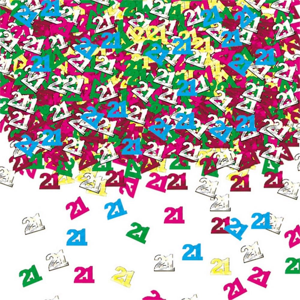 Amscan 21st Birthday Multicoloured Confetti