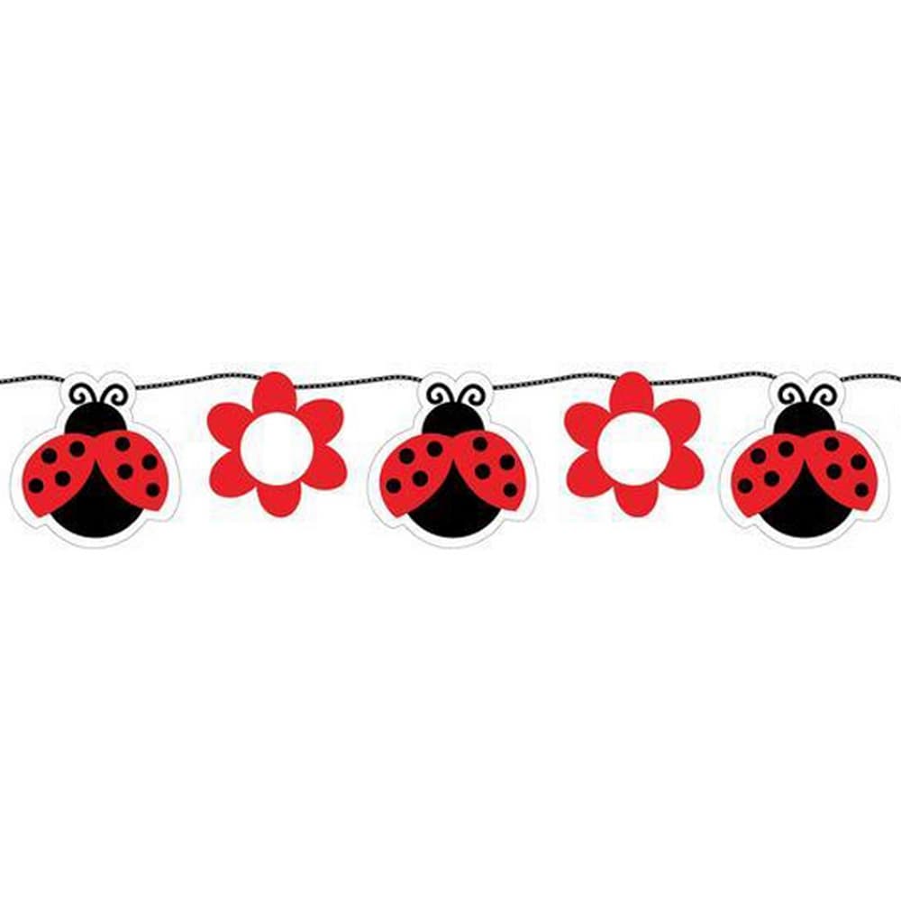 Creative Converting Ladybug Fancy Ribbon Circle Paper Banner