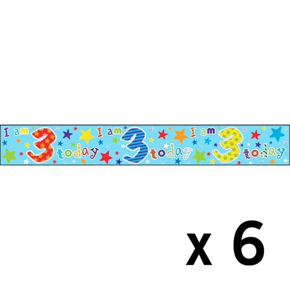 Simon Elvin Foil Banner Age 3 x 6