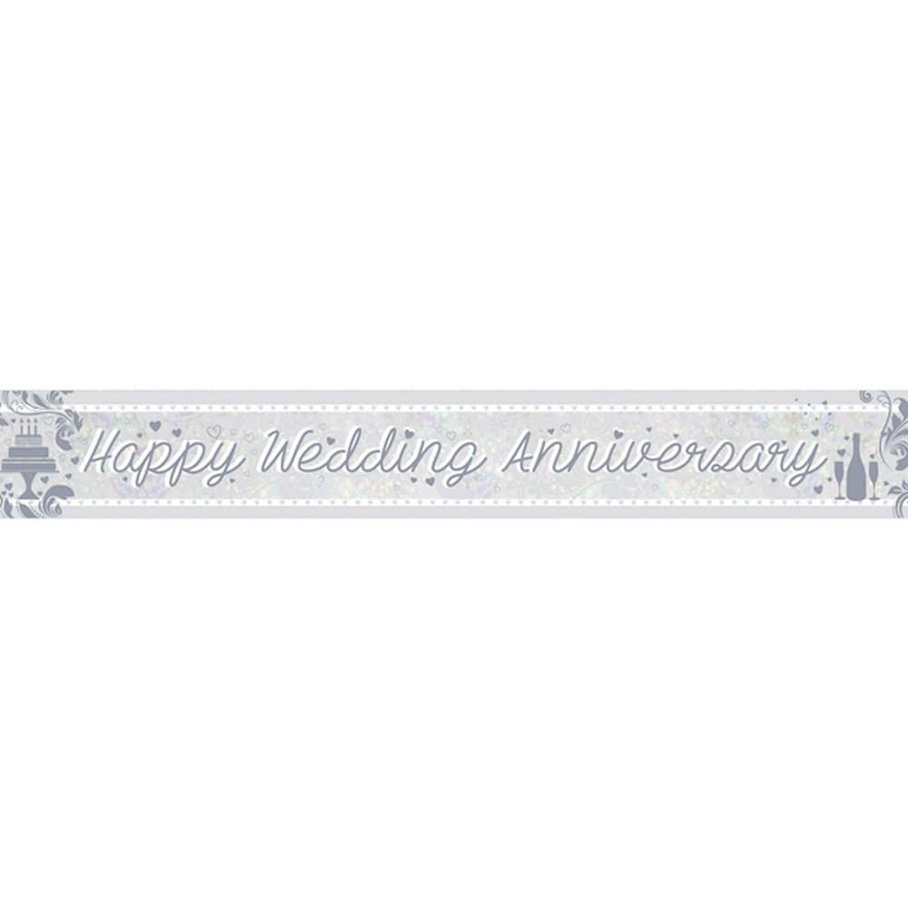 Amscan Happy Anniversary Holographic Foil Banner