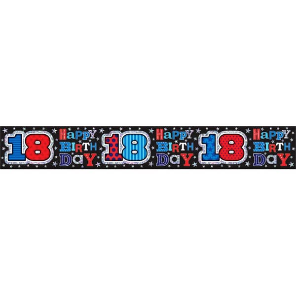 Simon Elvin Happy 18th Birthday Foil Party Banner