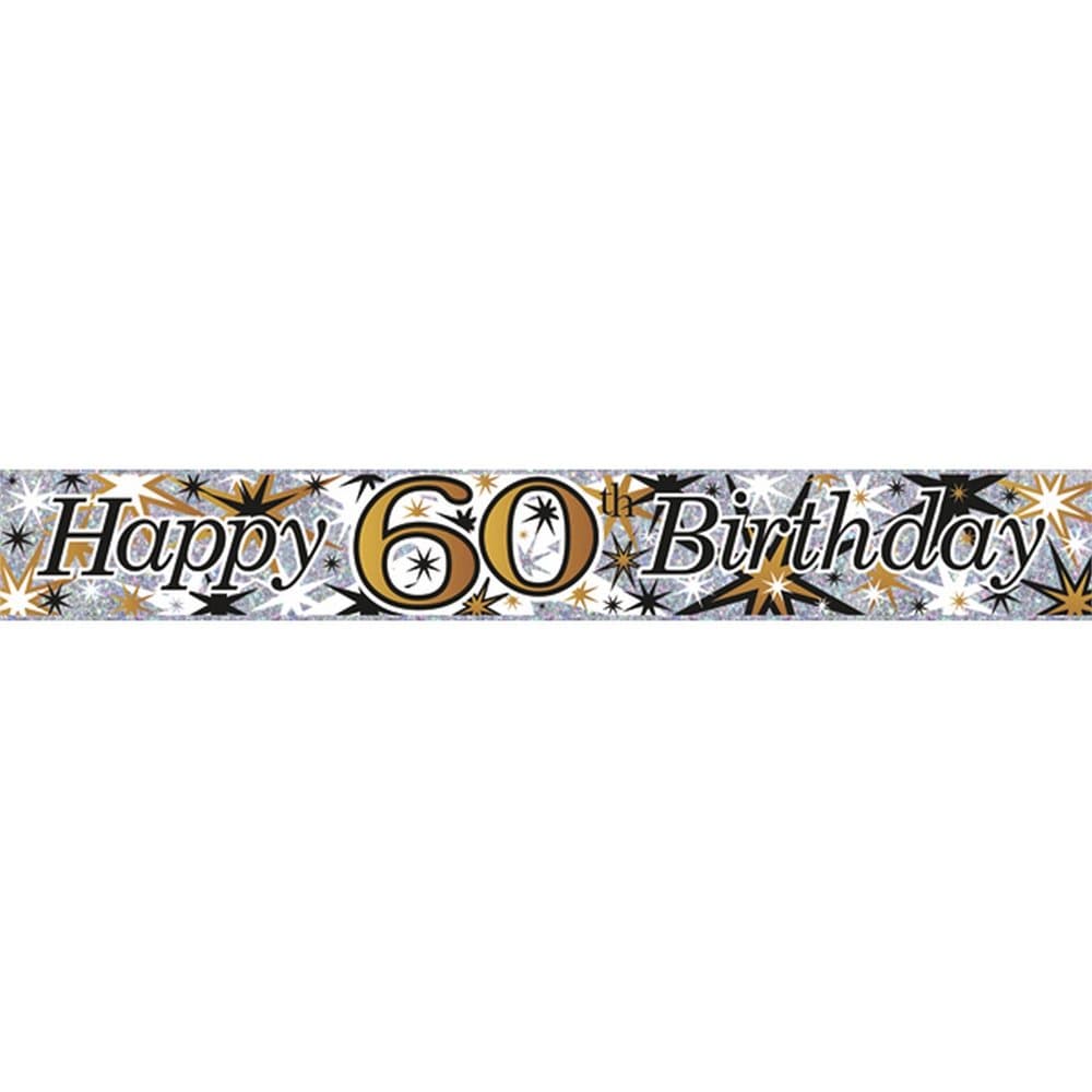 Simon Elvin Age 60 Foil Banner (Pack Of 6)