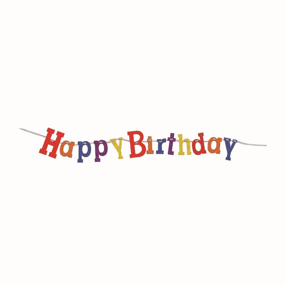 Bristol Novelty Synthetic Diamond Birthday Banner