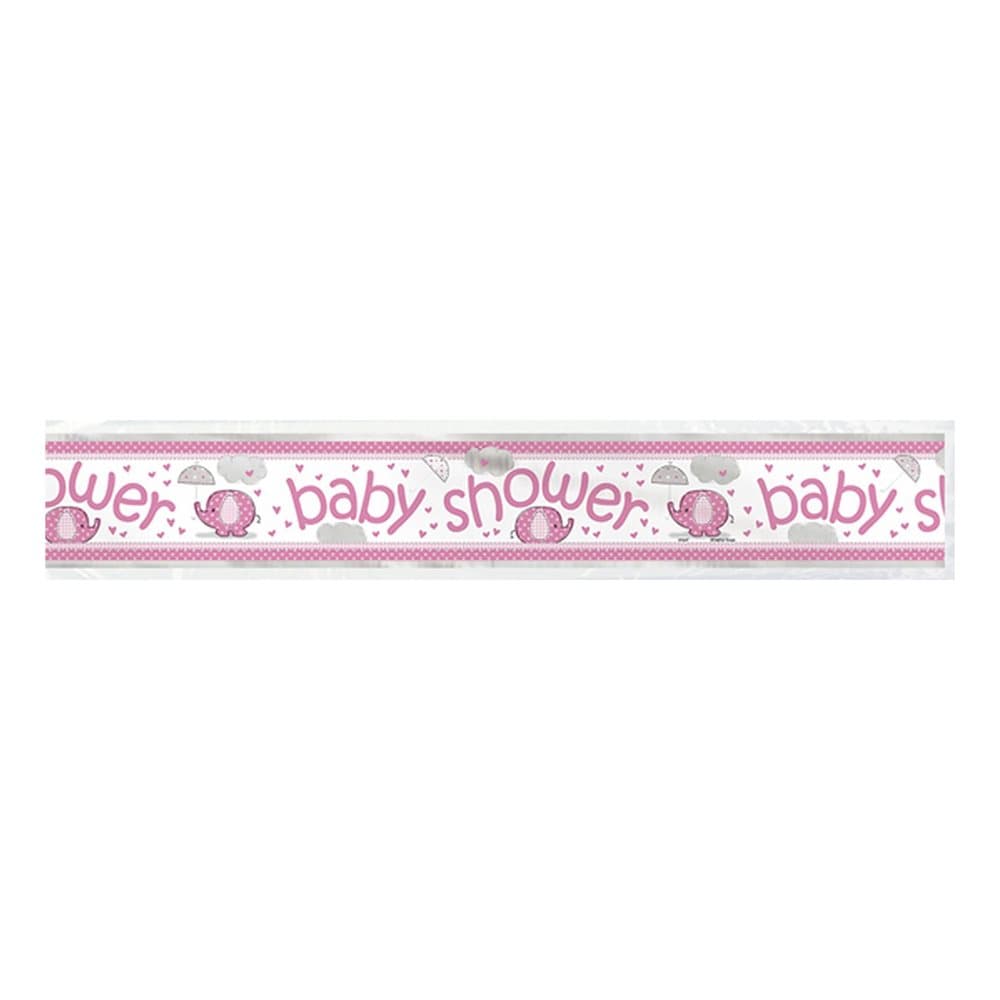 Baby Shower Umbrellaphants Foil Banner