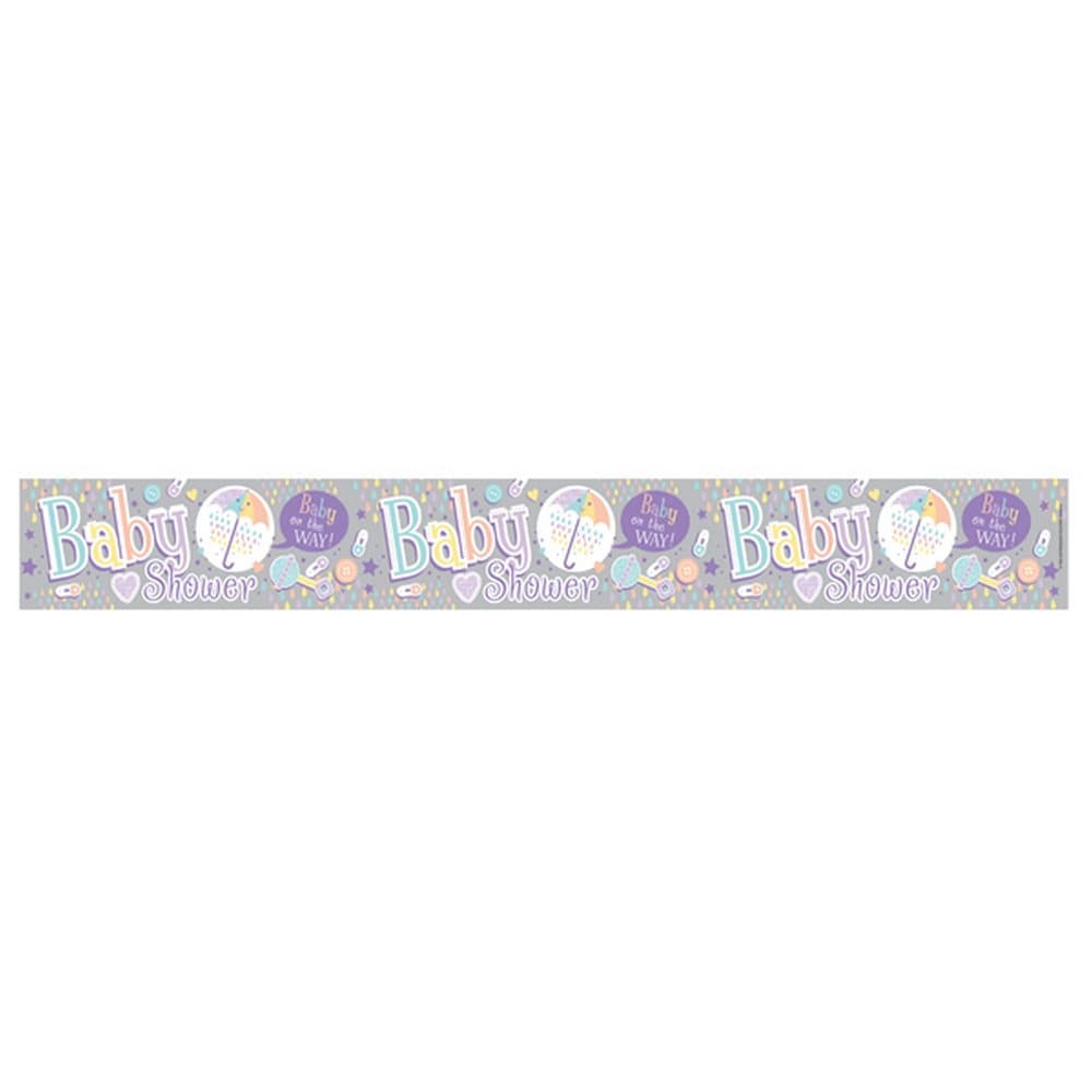 Expression Factory Baby Shower Holographic Foil Banner