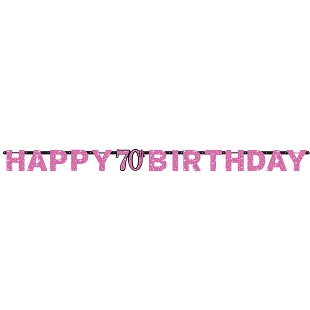 Amscan Prism Sparkling Celebration 70th Letter Banner