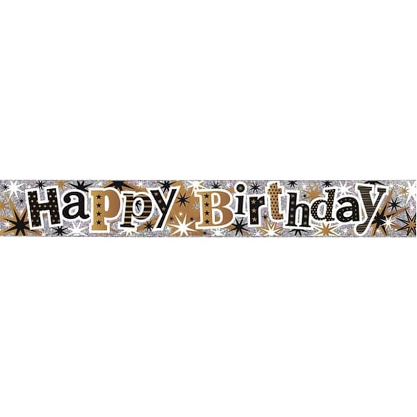 Simon Elvin Happy Birthday Holographic Foil Banner