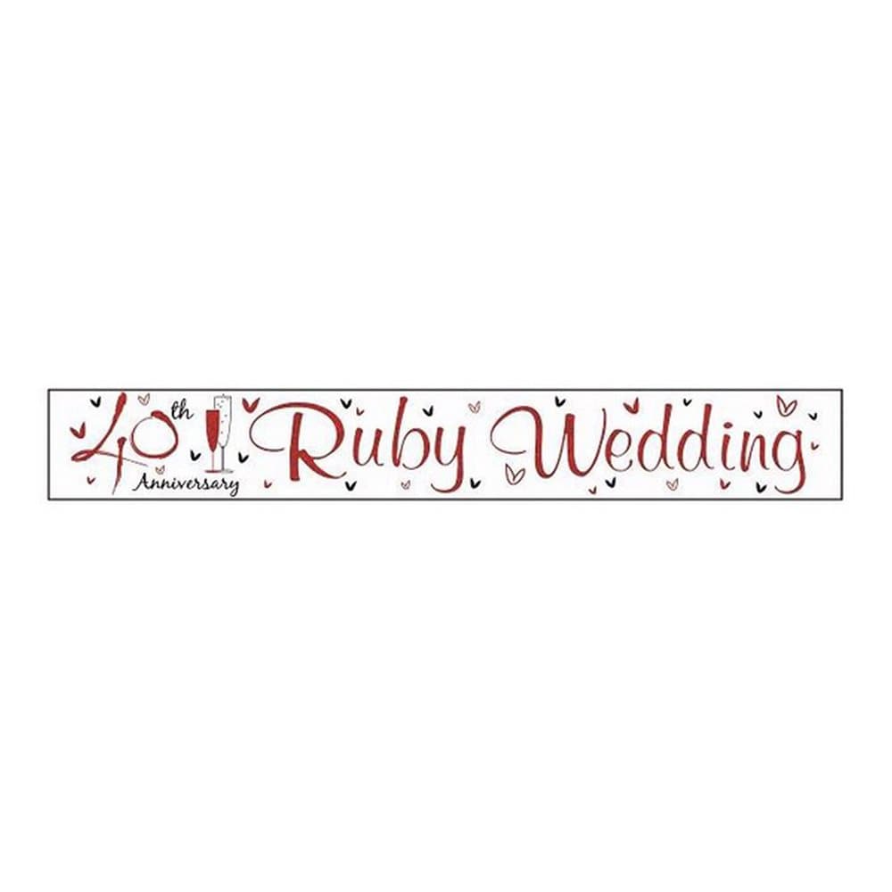 Simon Elvin Ruby Anniversary Foil Party Banner