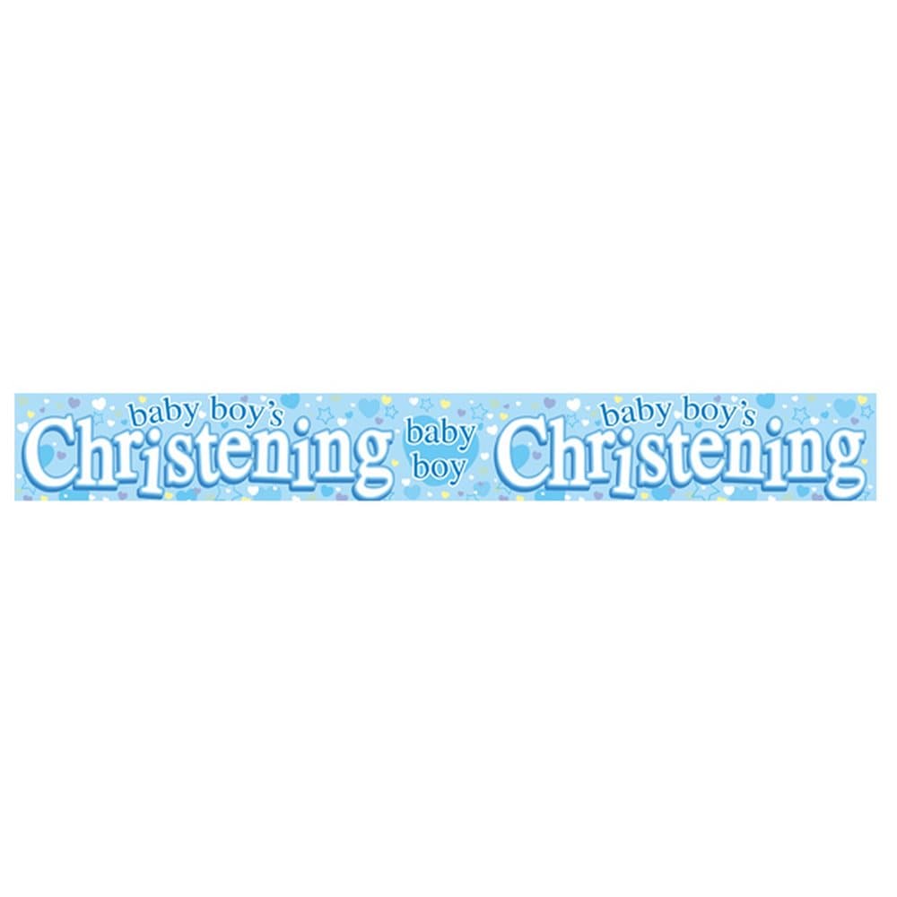 Expression Factory Baby Christening Holographic Foil Banner